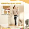 Steel and ABS Dog Safety Gate, Extendable 75-115cm for Stairs and Doors, White