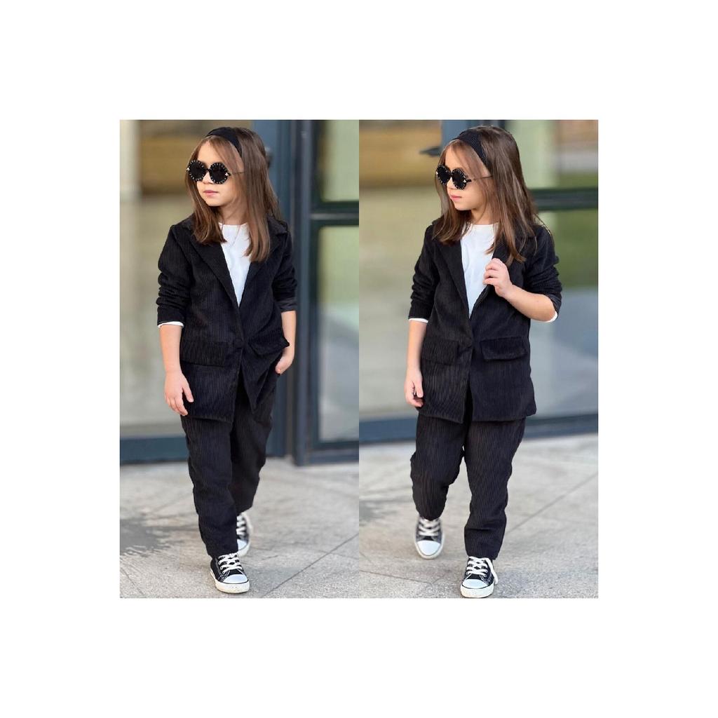 Set jachetă pentru fete, catifelat, elegant, 3 piese, 9068 nurcă