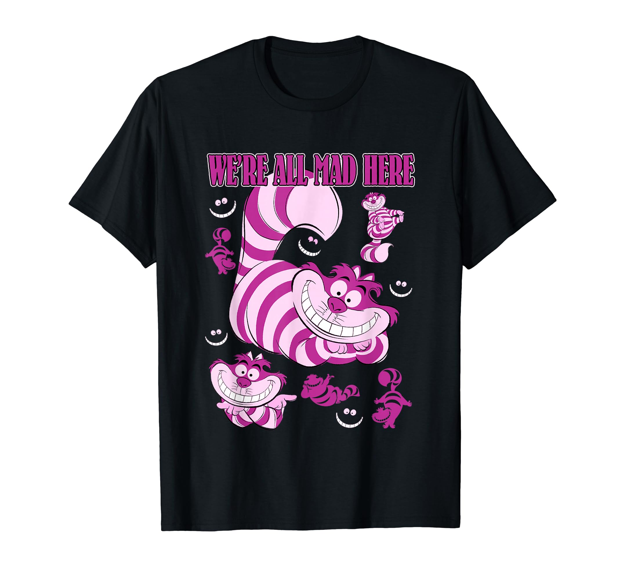 Disney Alice in Wonderland Cheshire Cat We re All Mad Here T-Shirt