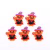 5Pcs Halloween Pumpkin Wizard Jack Resin Charms With Cute Witch Design Perfect For Diy Jewelry Making Halloween Party Decor