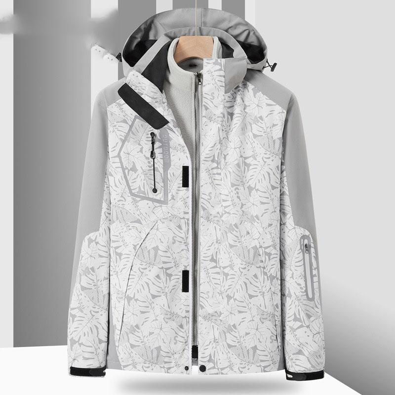 Skijacken 3-in-1-Skijacke für Herren, warm, für den Winter, mit Kapuze, winddicht, wasserdicht, verschleißfest, für den Außenbereich, zum Wandern, Klettern