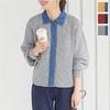 Kobe Lettuce Denim Knit Cardigan Free Size Yellow [C5993]