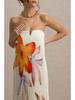 2026 Strapless Pleated Long Dress - Women's European & American Style