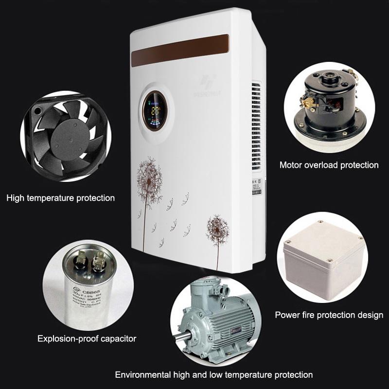 100W 2.5L Electric Dehumidifier Air Dryer Home Water Full Alarm Display Screen Moisture Absorber Cooling Air Dryer