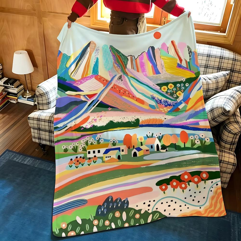 Artist M-Marina E-Ester C-Castaldo Throw Flannel Cozy Print Blanket, Portable, Durable Machine Washable cute Cool