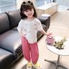 Girls Summer Thin Short Sleeve Set Stylish Baby Fashionable Two Piece Outfit