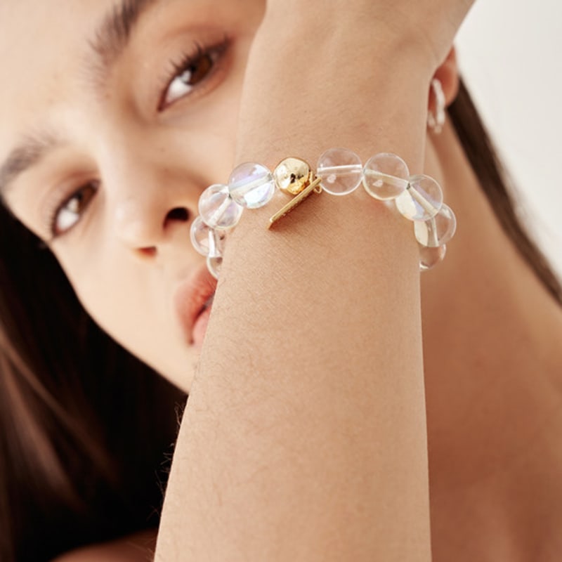 LAYERMOOD 23 Gold charm glass Bracelet-gold