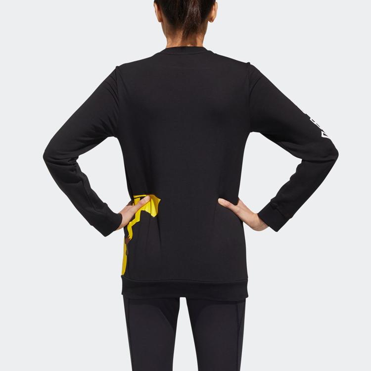 Adidas X Pokemon Logo Print Training Sweatshirt Women Sweatshirt Black GD5864