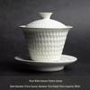 Dehua Blue & White Ceramic Sancai Gaiwan