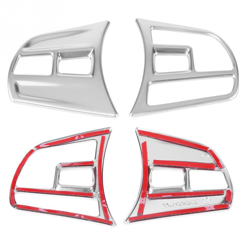 Embellecedor de cubierta de botón de volante Interior de coche, cromado mate, 2 uds., para BMW Serie 3/GT F30 F34