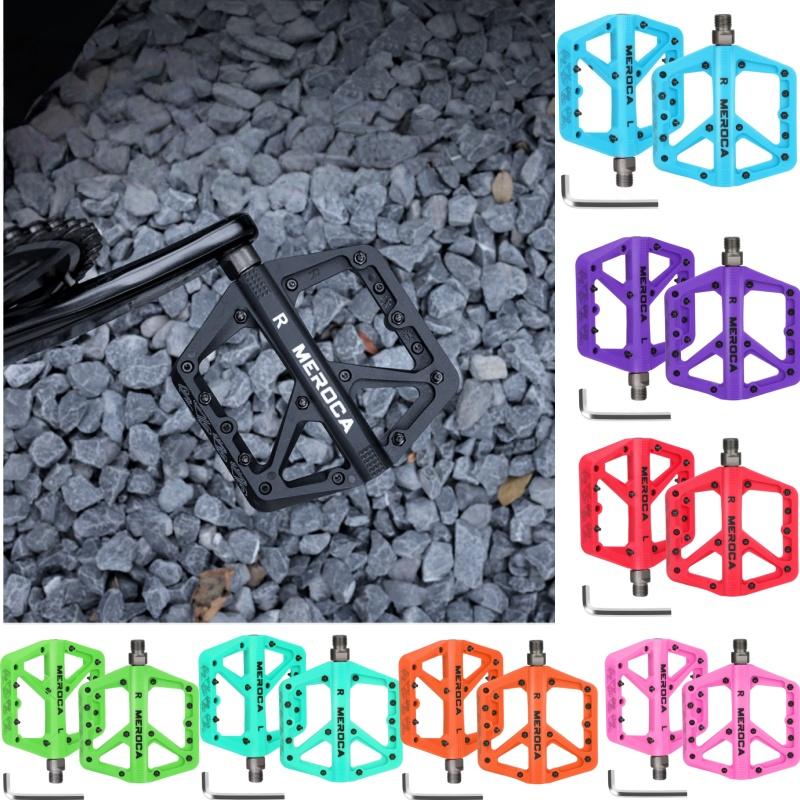 Nylon Bicycle Pedals Red Purple Orange Bianchi Pink Green 14mm Ultralight Bearing Wide Pedal for XC Bmx Pedal Board removal tool
