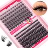 Single Cluster D Curved Hair False Eyelash Set 10-18Mmdiy Segmented Grafting Thick Eyelashes