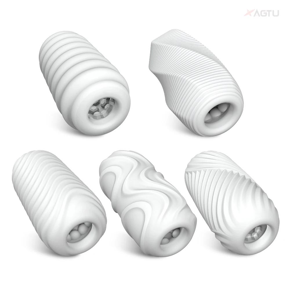 Soft Silicone Male Masturbator Cup Stretchable Masturbation Tools for Men Pocket Pussy Waterproof Sex Toys for Men Adult Goods