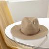 Eleganti Cappelli Panama di Paglia con Catena di Conchiglie Cappello a Tesa Larga Protezione Solare Moda Vacanza Cappelli da Sole da Spiaggia Berretti da Donna