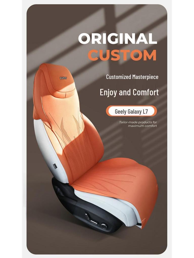 Galaxy L7 Car Seat Cushion - All-Season Ventilated Suede Half-Wrap Cover