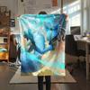 Lucario  Print Flannel Blanket, High quality Comfortable for All Seasons, Home Decor, Warmth and Comfort