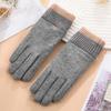 Warm gloves women's wool driving cold-proof piled thickened outdoor windproof riding winter gloves