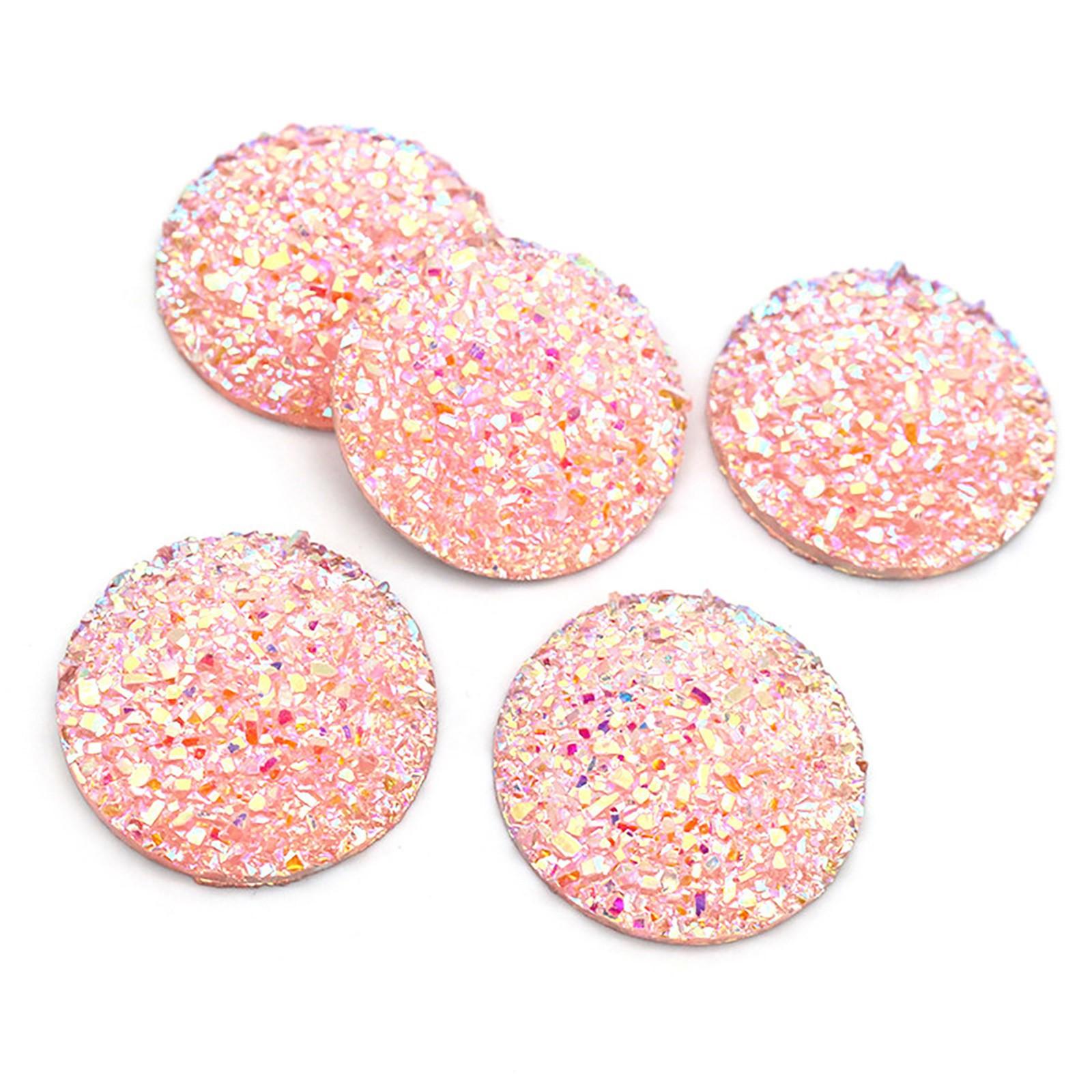 

Новые 20 шт. 20 мм блестящие смоляные круглые неровные поверхности плоские стразы украшения DIY свадебные аппликации пуговицы W43 One Size розовый