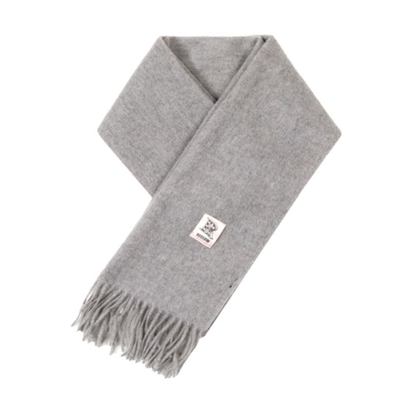 RECLOW RECLOW LAND 100% Cashmere Muffler Gray