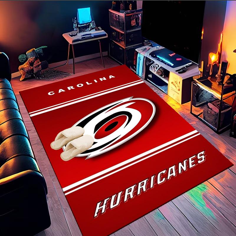 Hurricanes Team Spirit Area Rug Suitable for Indoor And Outdoor,Carpets for Kitchens, Homes, Offices, Living Rooms,Home Decor,Christmas Gift