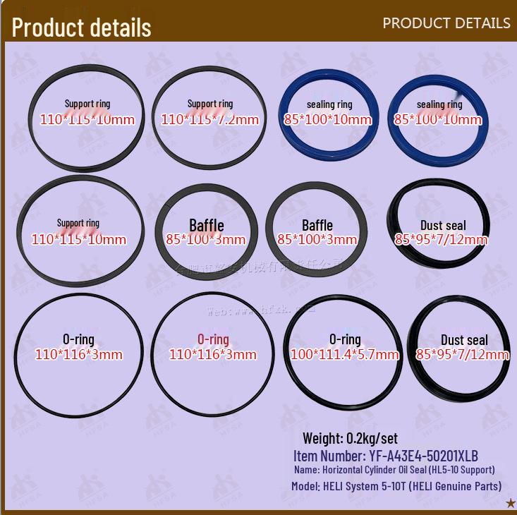 

Genuine HELI Forklift Steering Cylinder Oil Seal Repair Kit A43E4-50201XLB