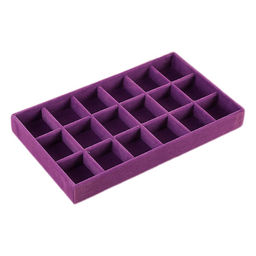 1PC, Flocking Jewelry Box Jewelry Tray, Color: Violet