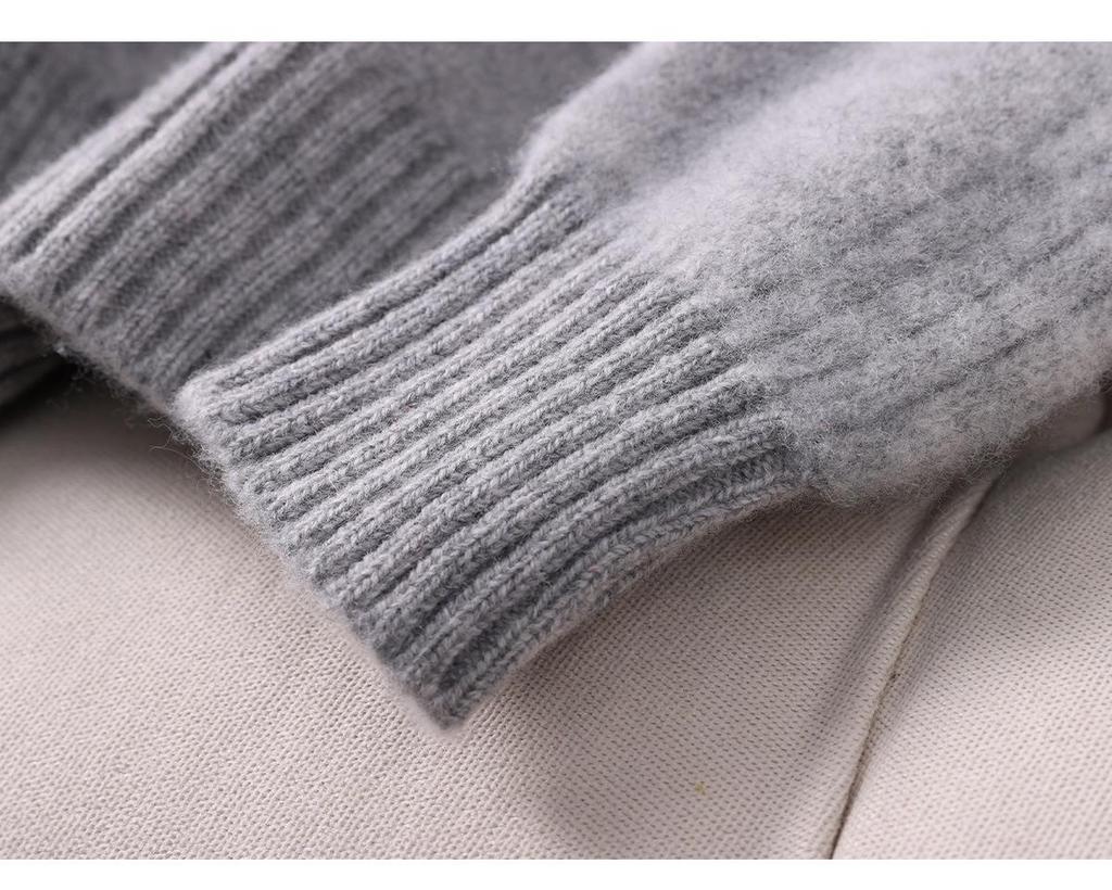100% Pure Wool Kids' Thick Pullover Sweater - Warm Woolen Base Shirt for Boys & Girls