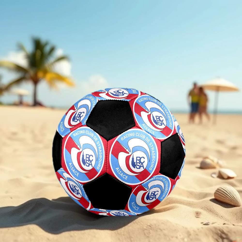SIZE 5 RC Strasbourg Alsace Soccer Ball Colorful All Ages Machine Stitched PVC Competition Ready Durable High-Bounce