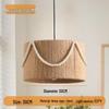 Wabi-Sabi Retro Hemp Rope Tassel Chandelier for Bedroom or Living Room