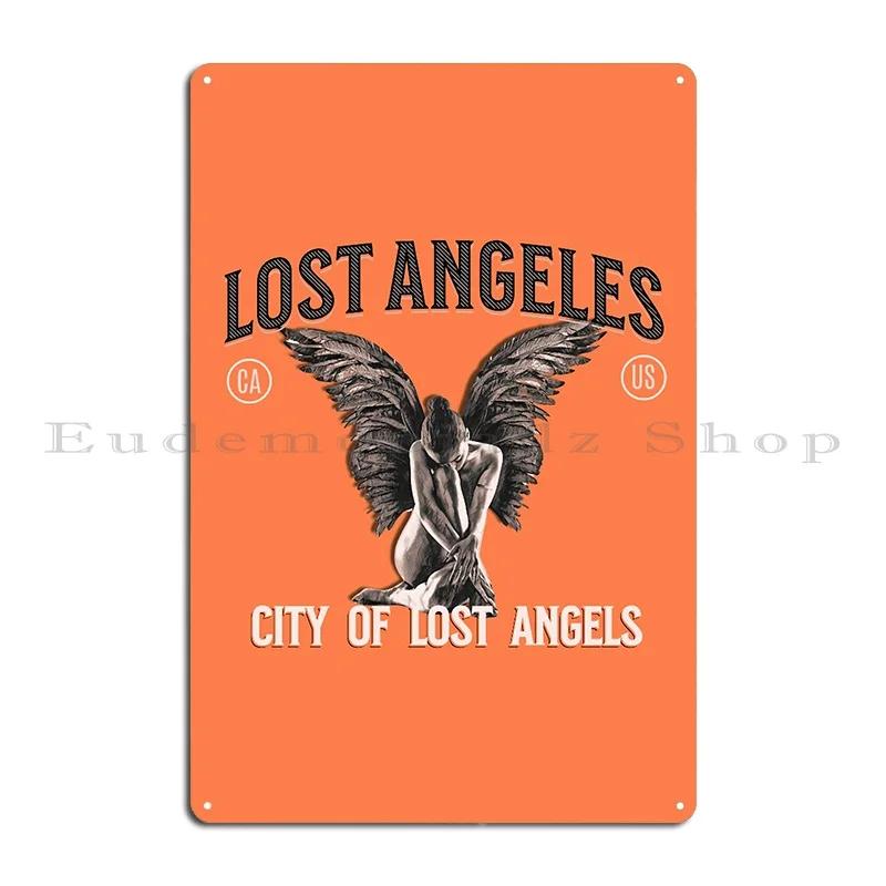 Lost Angeles City Of Lost Angels Metal Plaque Printing Wall Decor Club Club Garage Tin Sign Poster 20x30cm(7.8x11.8inch)