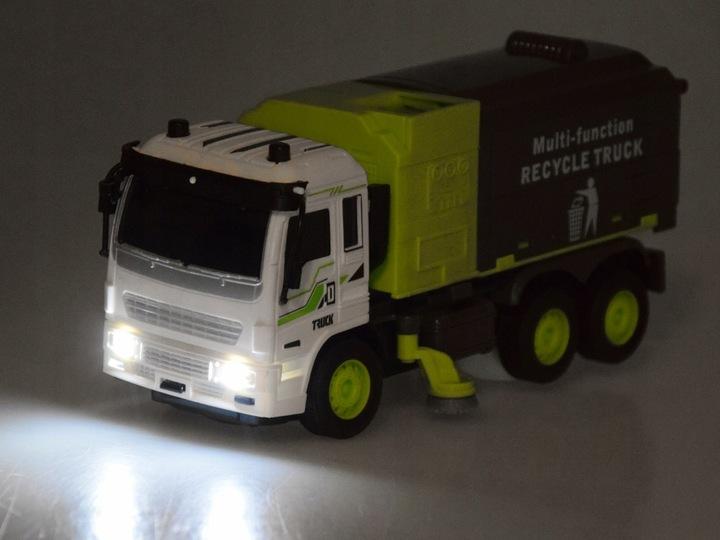 Auto Śmieciarka + Światło Autko Zdalnie Sterowane Pilotem Rc0684
