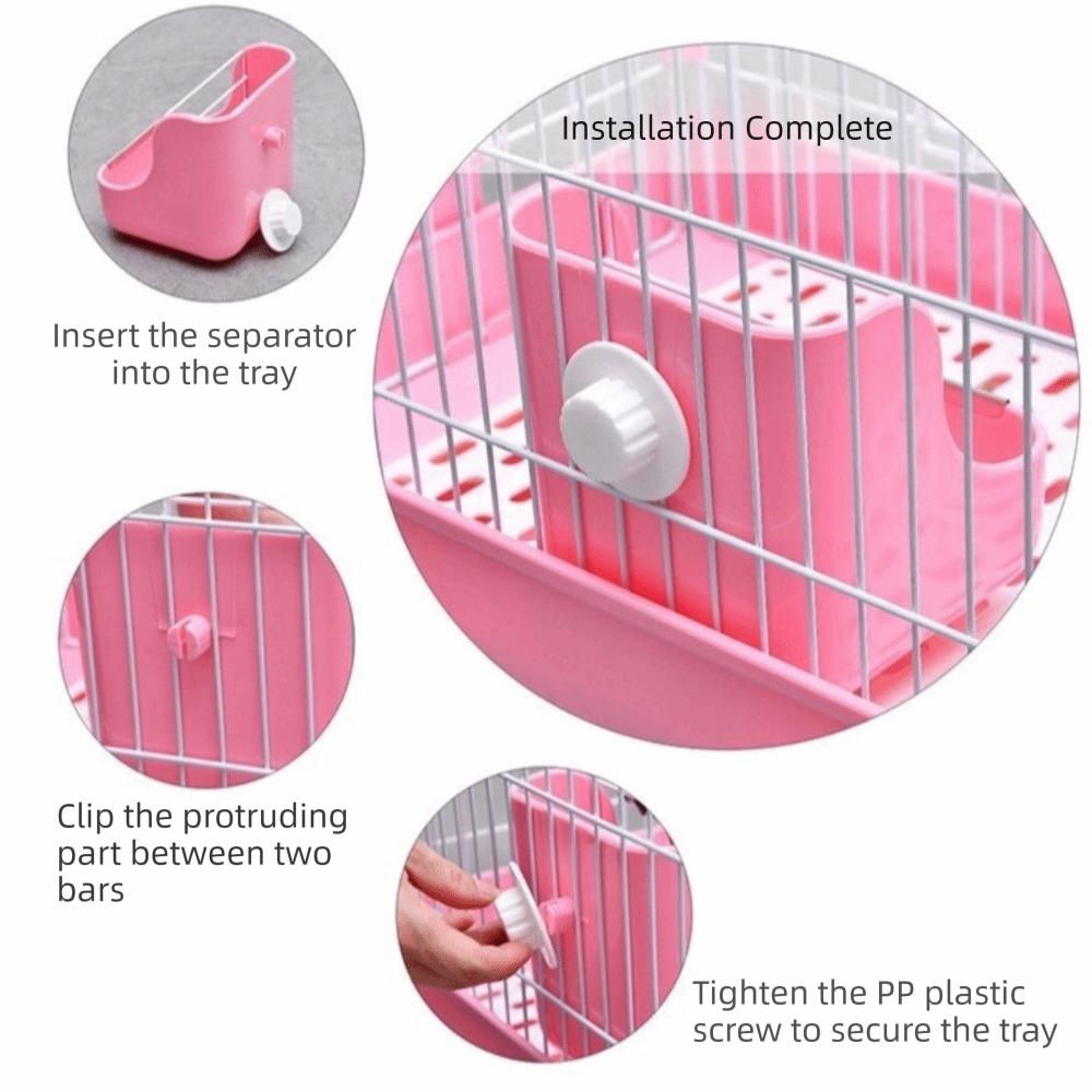 Cage Accessories 2 in 1 Hay Feeder Indoor Use Fixed Grass Rack Rabbit Hay Rack Chew-Proof Anti-Tip Small Animal Feeder Rabbits
