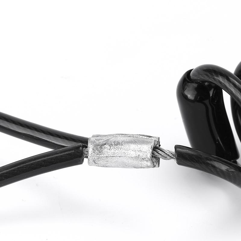 120CM Motorcycle Brake Disc Lock Scooter Reminder Cable Bicycle Spring Rope Bag Anti-Theft Cable Alarm Disc Locks Protection