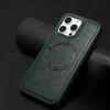 Genuine Leather Case with Magnetic Ring for iPhone 17 Pro Max/16 - Simple Anti-drop Protective Cover