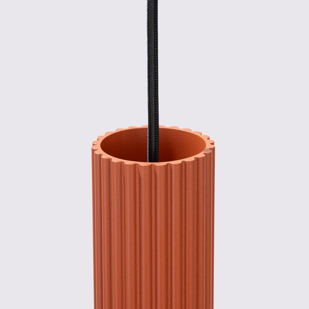 Lampa Wisząca Karbon 1 Gu10 Ochra Czerwona Alu Sollux Sl.1630