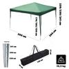 KADAX Altana Ogrodowa Namiot imprezowy Handlowy Pawilon 3x3m Na Ogród Zielony