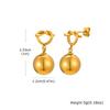 Drop Earrings with Knot Teardrop Pearl, 18K Gold Plated Stainless Steel Dangle Jewelry, Waterproof Anti-Tarnish Party Gift