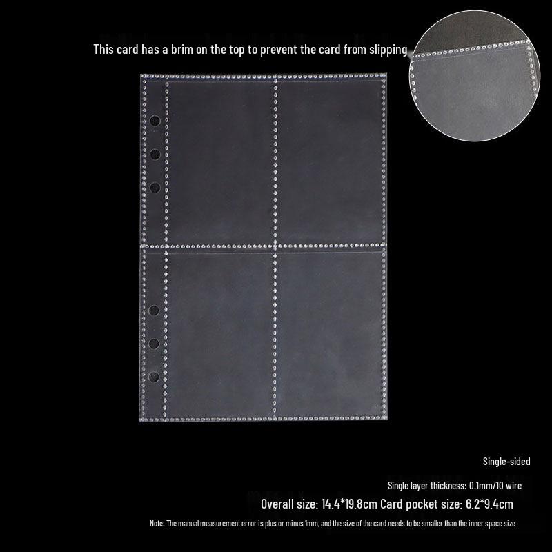 Polaroid A5 6-Hole Photo Album Refill Pages, Transparent PP, 76543 Inch, Loose-Leaf