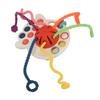 Pull String Teething Toy Portable Colorful Fine Motor Skills Development Baby Sensory Toy for Home