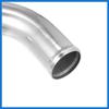 OD 2.5" 63mm Leg Length 4" 100mm Aluminum Alloy Tube Intercooler Pipe 90 Degree Bend Elbow Air Intake Tube Silver Tone for Car Auto Accessories