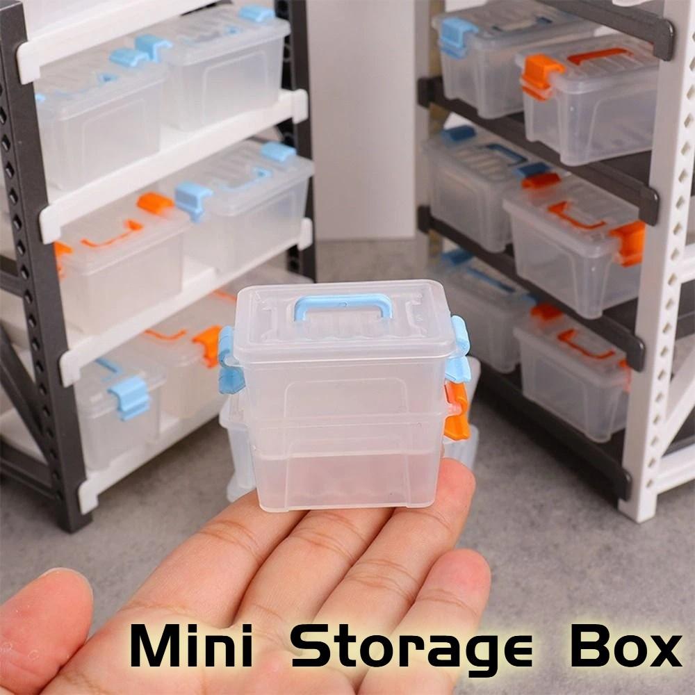 5pcs Transparent Mini Storage Box Waterproof Mini Storage Drawer Beading Storage Case  Desk