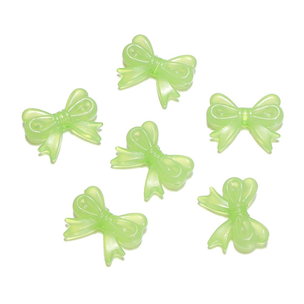 30Pcs/Lot 14x18mm Bowknot Transparent Bow Spacer Beads Earrings Making Charm Pendants for Necklace Jewelry Making Accessories
