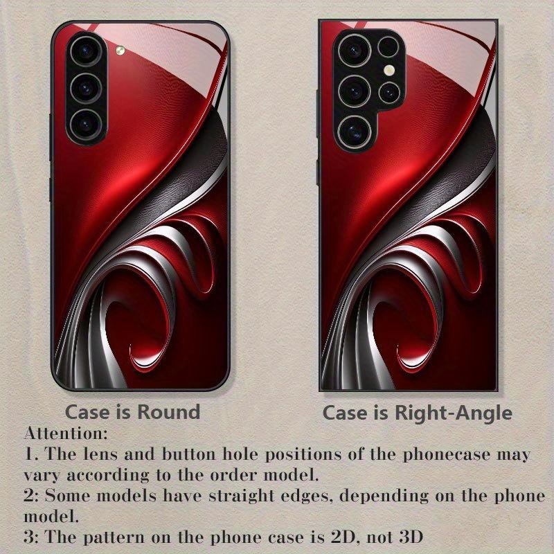 Custodia per telefono in vetro con motivo astratto rosso nero oro adatta per Samsung Galaxy S26 S25 S24 S22 S21 S20 FE Ultra Plus antiurto