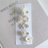 Cute Beige Hair Clips Set With Lace Bow Rabbit Flower Designs Perfect For Little Girls Daily Wear Birthday Party School