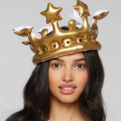 1Pcs Inflatable Crown Queen For The Day Toy Birthday Party Favour Night Present
