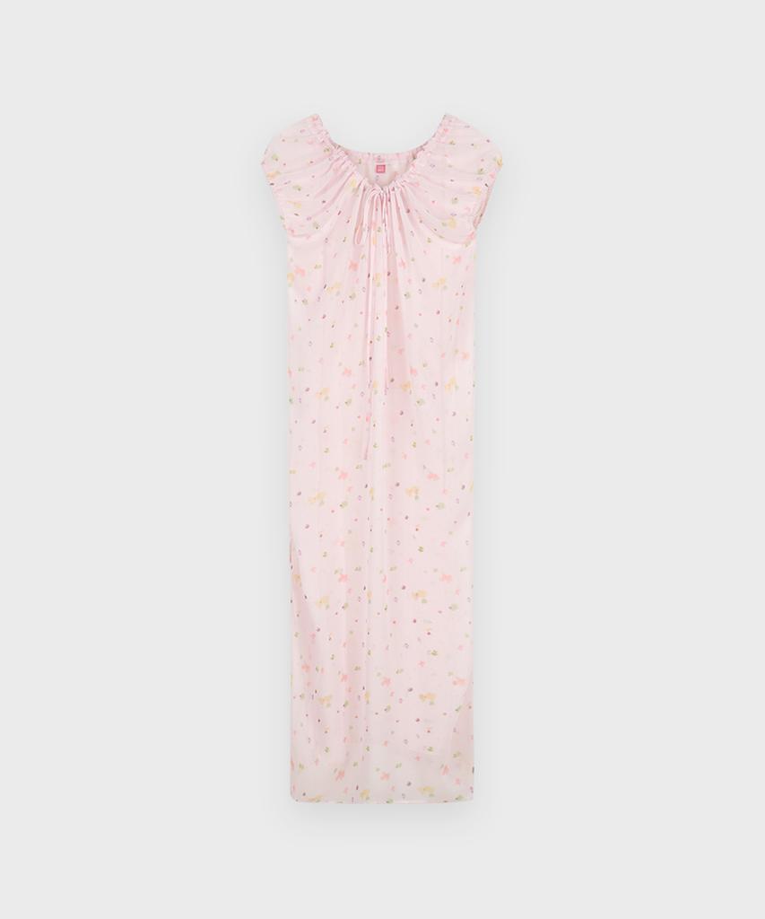 SINOON Pale Flower Long One-Piece (Pink)