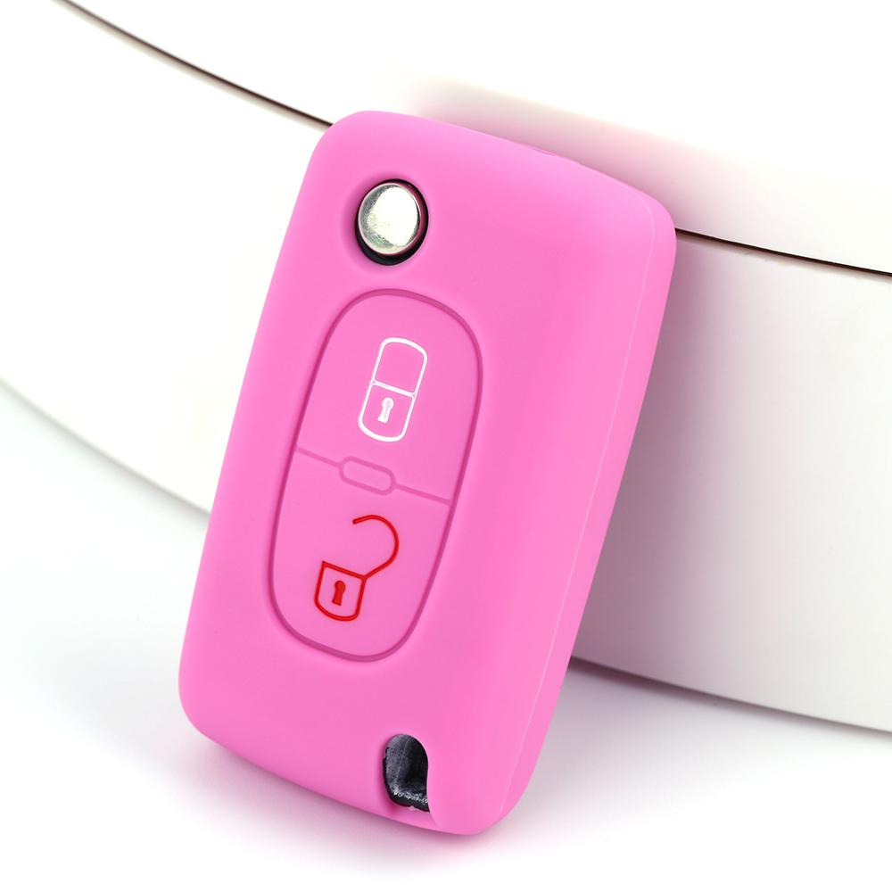 Silicone Car Key Cover for Peugeot 308 306 307 207 807 Citroen C2 C3 C5 C-Crosser C4 Picasso