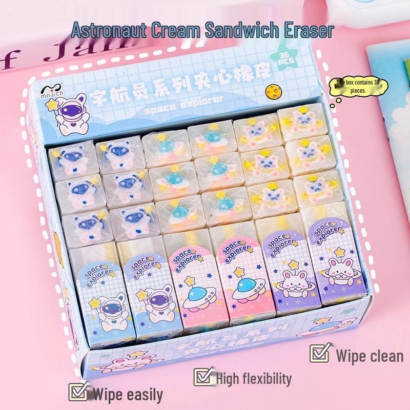Astronaut Low-Dust Cuttable Eraser for Kids - Cute Cartoon Stationery for School, Exam & Art.