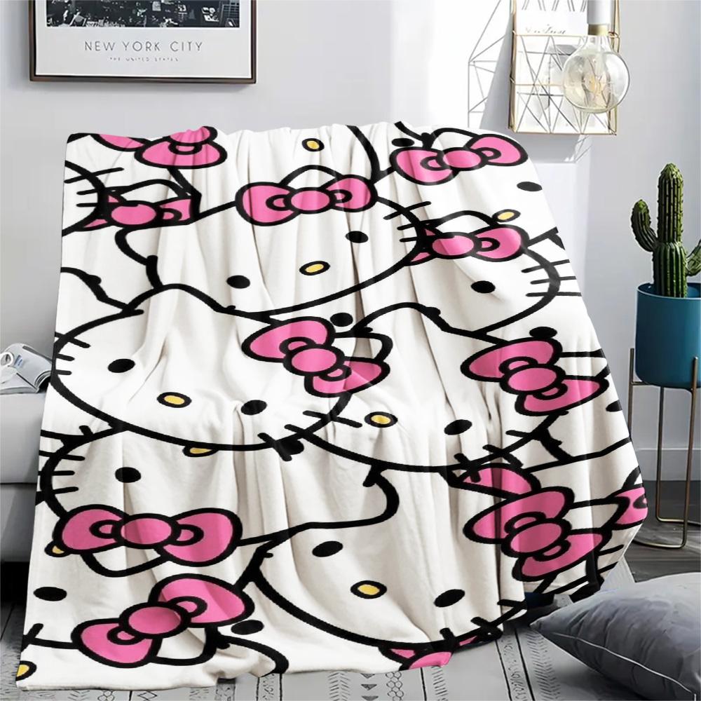 Hello Kitty Dolphin Ocean Adventure Blanket Sofa Blanket Soft And Comfortable Office Rest Blanket Machine Washable Air Conditioning Blanket