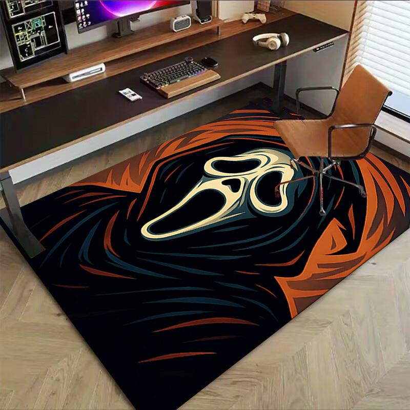 1PC Scream mask Extra Large Non Slip Floor carpet, Office, family, bedroom, Studio Large Area Rug Indoor Rugs